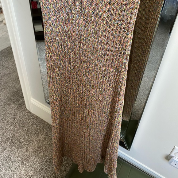 Lush multicolor knit ankle length dress size M - Picture 2 of 6